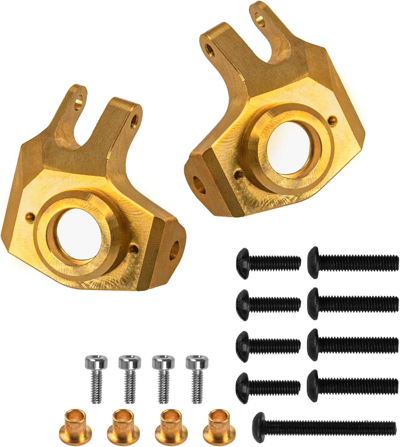 Brass Front Steering Knuckles Carrier Counterweight Steering Cup Balance Weights Compatible with Axial SCX10 II 90046 1/10 RC Crawler Car