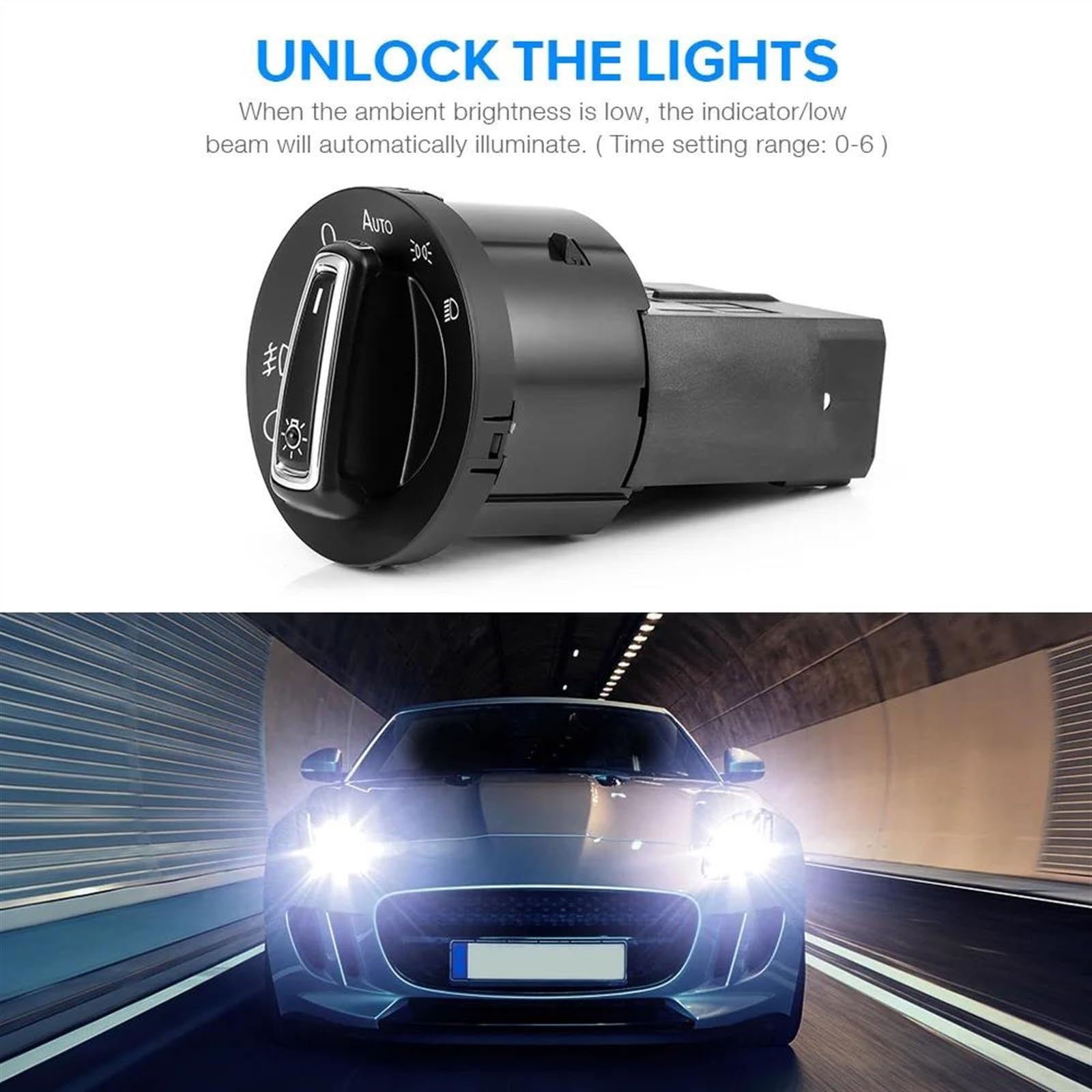 Kompatibel Mit VW Für Passat Für Touran Für Tiguan Scheinwerfer-Upgrade-Modifikation Scheinwerfer-Steuerschalter Lichtsensor-Modul 3BD941531 1C0941531 Auto-Hauptlichtschalter(10pin)