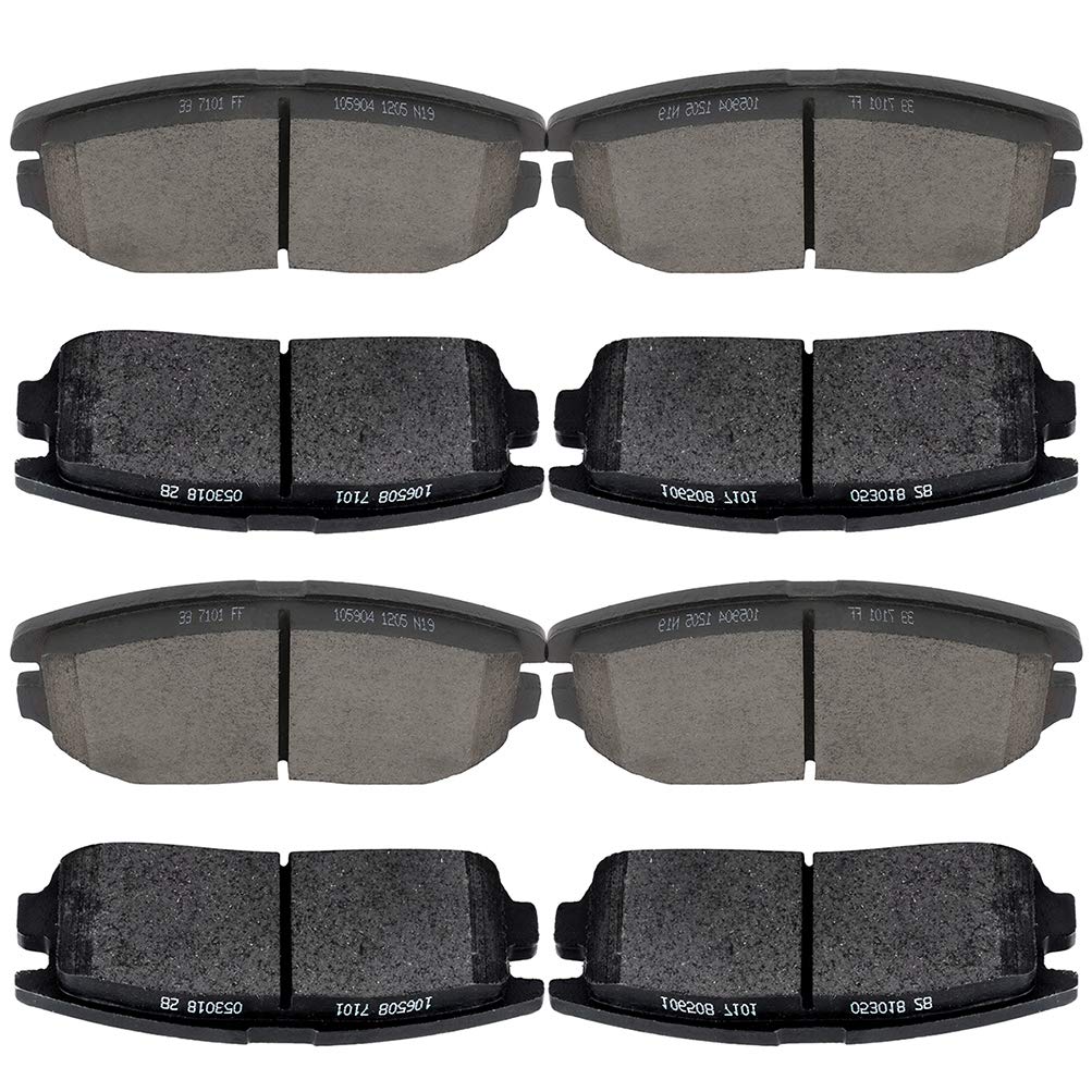 cciyu D1125 D1275 Front &amp; Rear Professional Ceramic Brake Pads Set fit For 2010-2017 For Chevrolet Equinox,2010-2017 For GMC Terrain