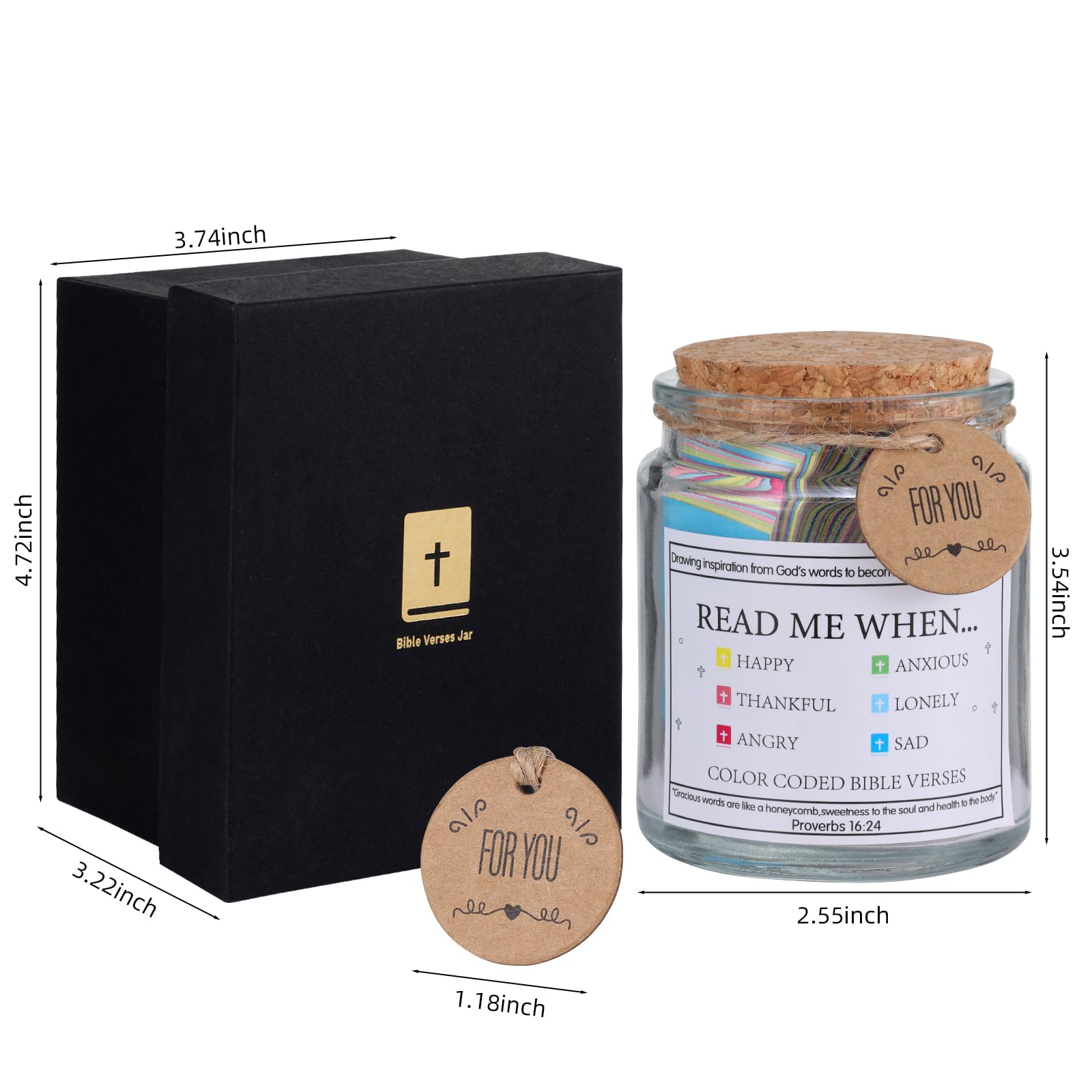 Bible Verse Jar?Christian Gifts for Father Faith?Inspiring Colorful Notes for Mom?Indicate the Source and Chapter?Bible Study Supplies