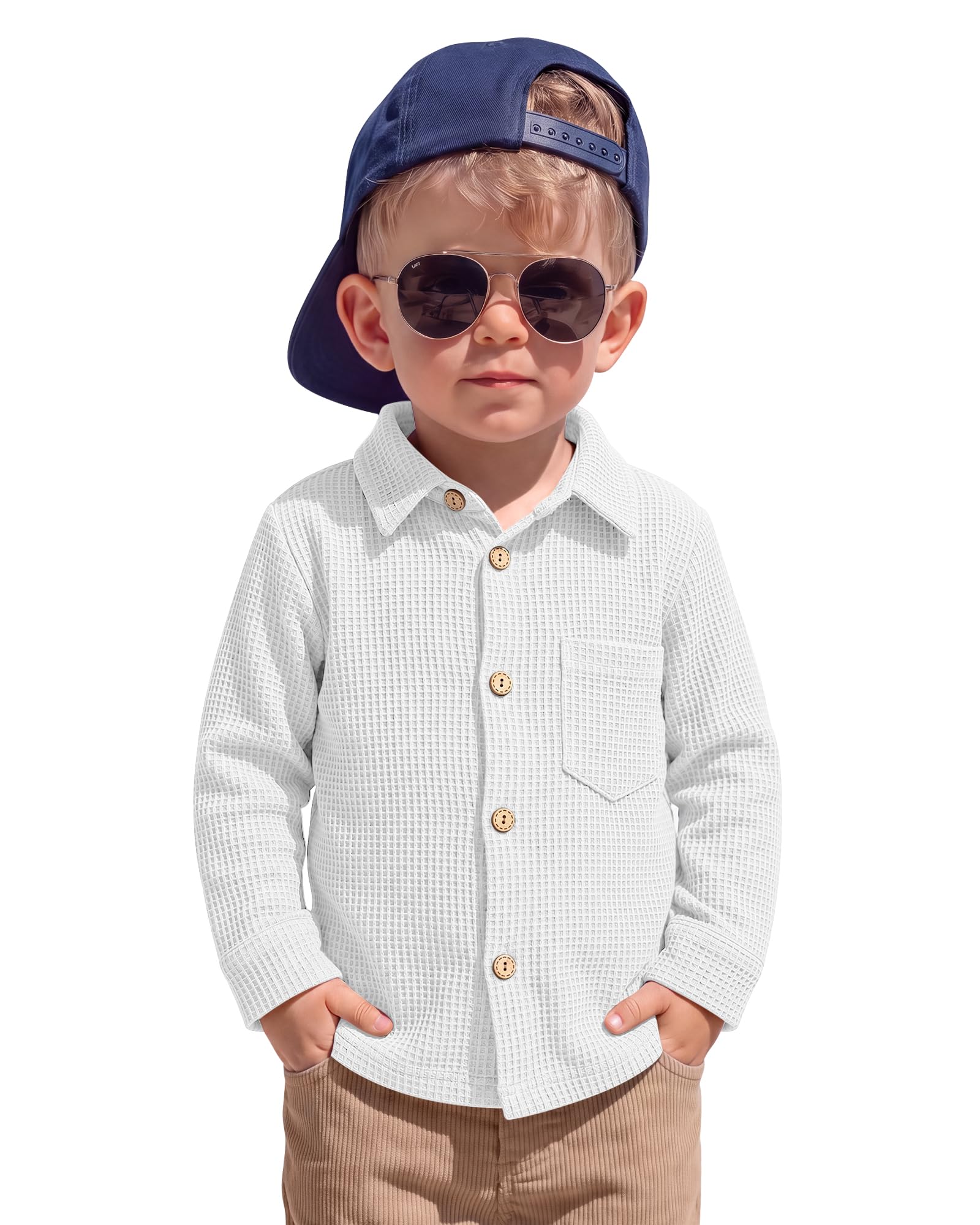 Toddler Boy's Long Sleeve Button Down Shirts