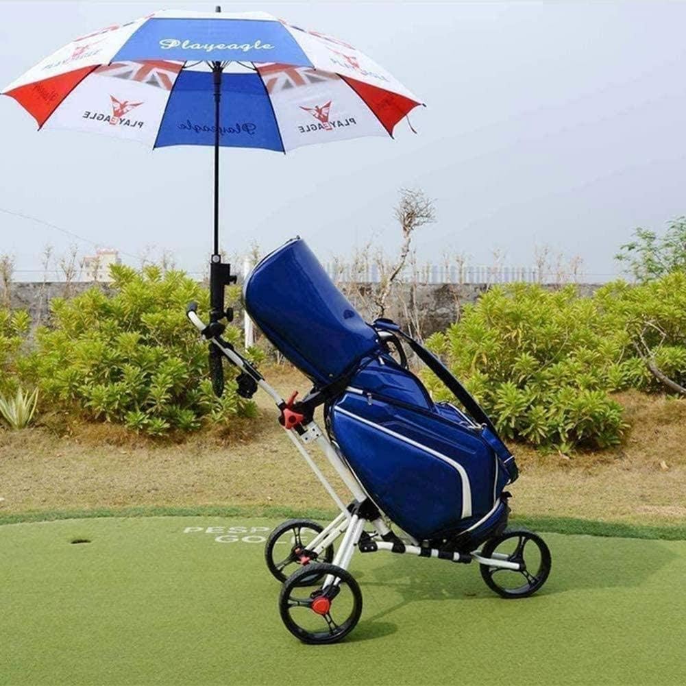 Golf Trolley 3 Wheel Foldable 3 Wheel Push Pull Golf Cart- Foot Brake, Adjustable Lightweight Golf Cart Cup Holder Trolley Swivel Steel Light, Enhances Effortless Mobility and Storage