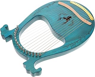 ERINGOGO Lyre Harp 1 Set 16 16 String Lyre 16 Keys Thumb Piano Wood String Wood Body String Instrument Lyre Thumb Piano for Kids Thumb Piano for Kids Educational Wooden Harp