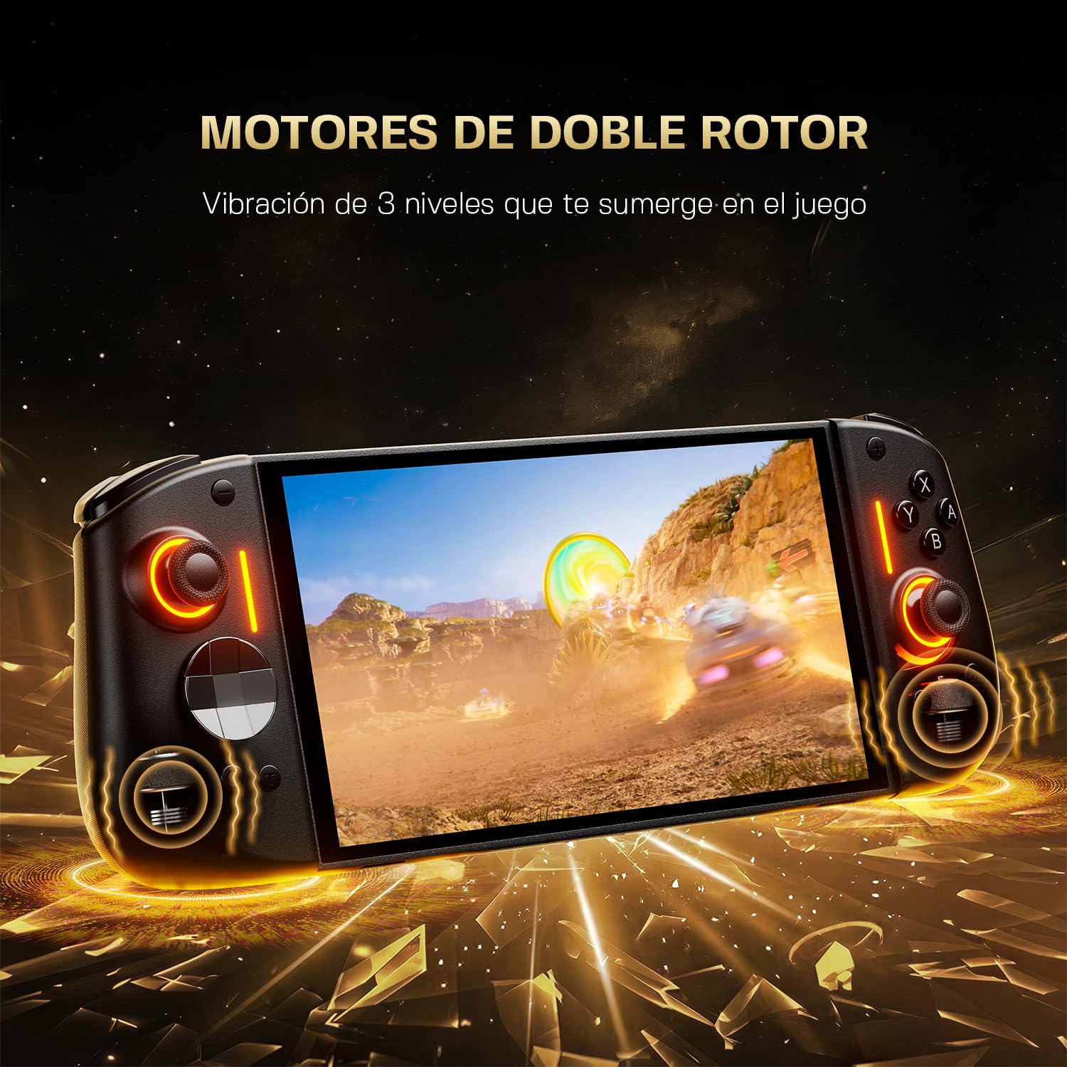 NYXI Hyperion 3 Mando para Switch 2 – Primer Mando Inalámbrico de Terceros para Switch 2, Hall Joystick, Pulsantes Mecánicos, Botón C, Giroscopio de 9 Ejes, Botones Traseros, Ergonomico