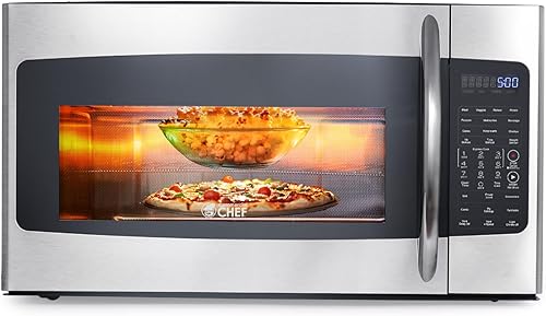 Miniatura 8 de COMMERCIAL CHEF Microondas de 0.9 pies cúbicos con 10 niveles de potencia, microondas pequeño con mango de agarre, microondas de encimera de 900 W