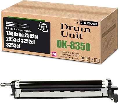 Remanufactured Drum Unit Replacement for Kyocera DK-8350 DK8350 for 2552ci 2553ci 3252ci 3253ci Printer 1-Pack Magenta