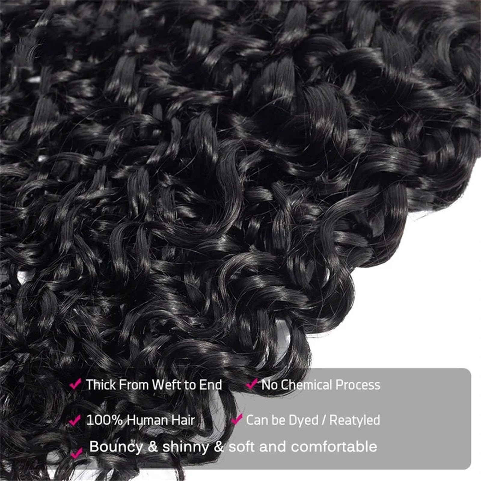 Natural Look, Easy to Wear and Style, Tissage de cheveux humains ondulés, lots de 1/3/4, 8 à 40 pouces, extensions de cheveux malaisiens vierges Remy non traités, mèches humides et ondulées, couleur n