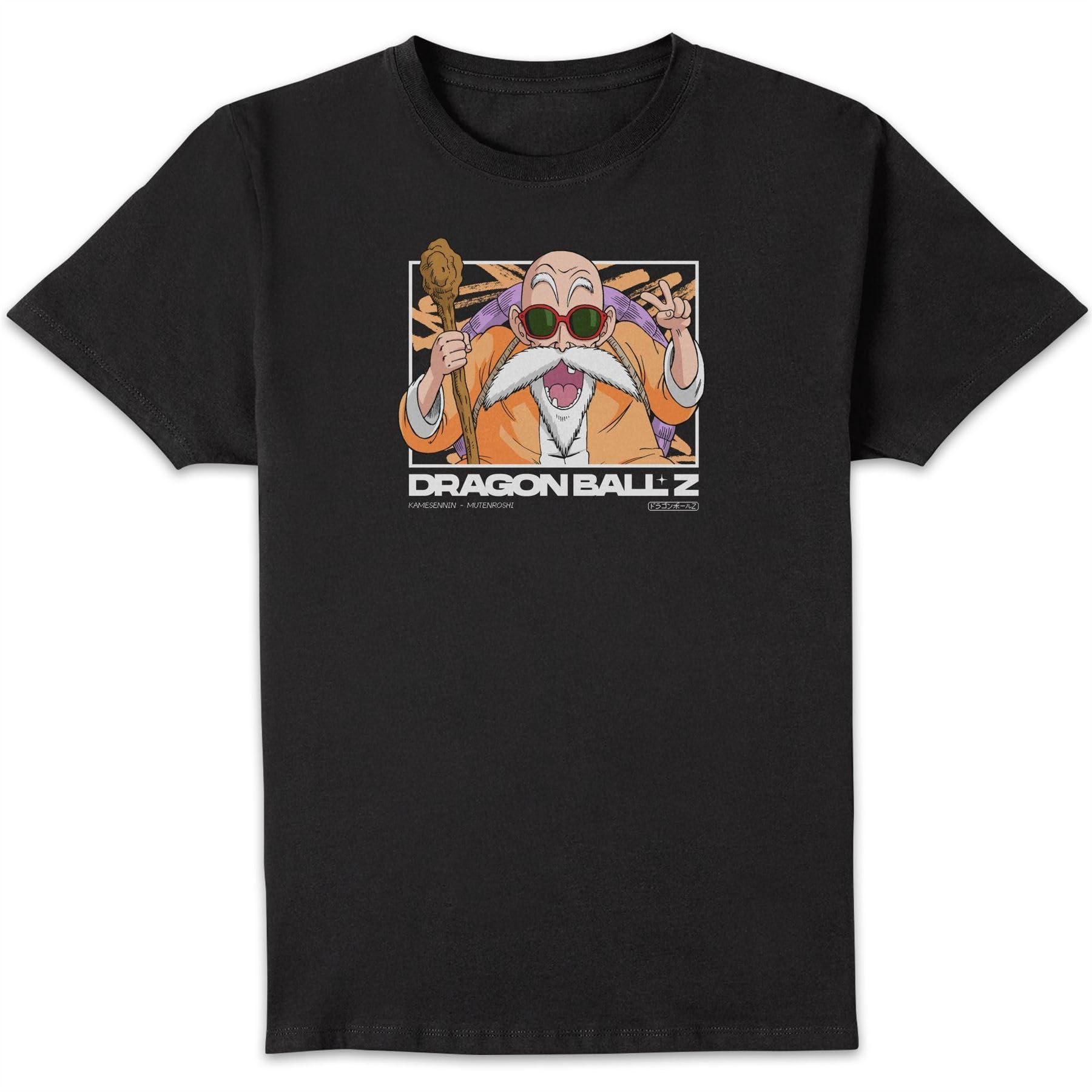Dragon Ball Z Unisex Black Mutenroshi Profile T-Shirt - | Size: 4XL