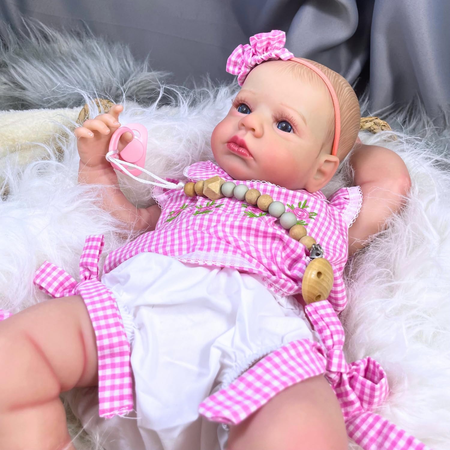 MRB Lifelike Reborn Baby Dolls, 20 Inch Realistic Real Life Baby Dolls Girl with Soft Weighted Body and Blue Eyes, Newborn Baby Dolls Gift with Accessories for 3+ Years Old Kids