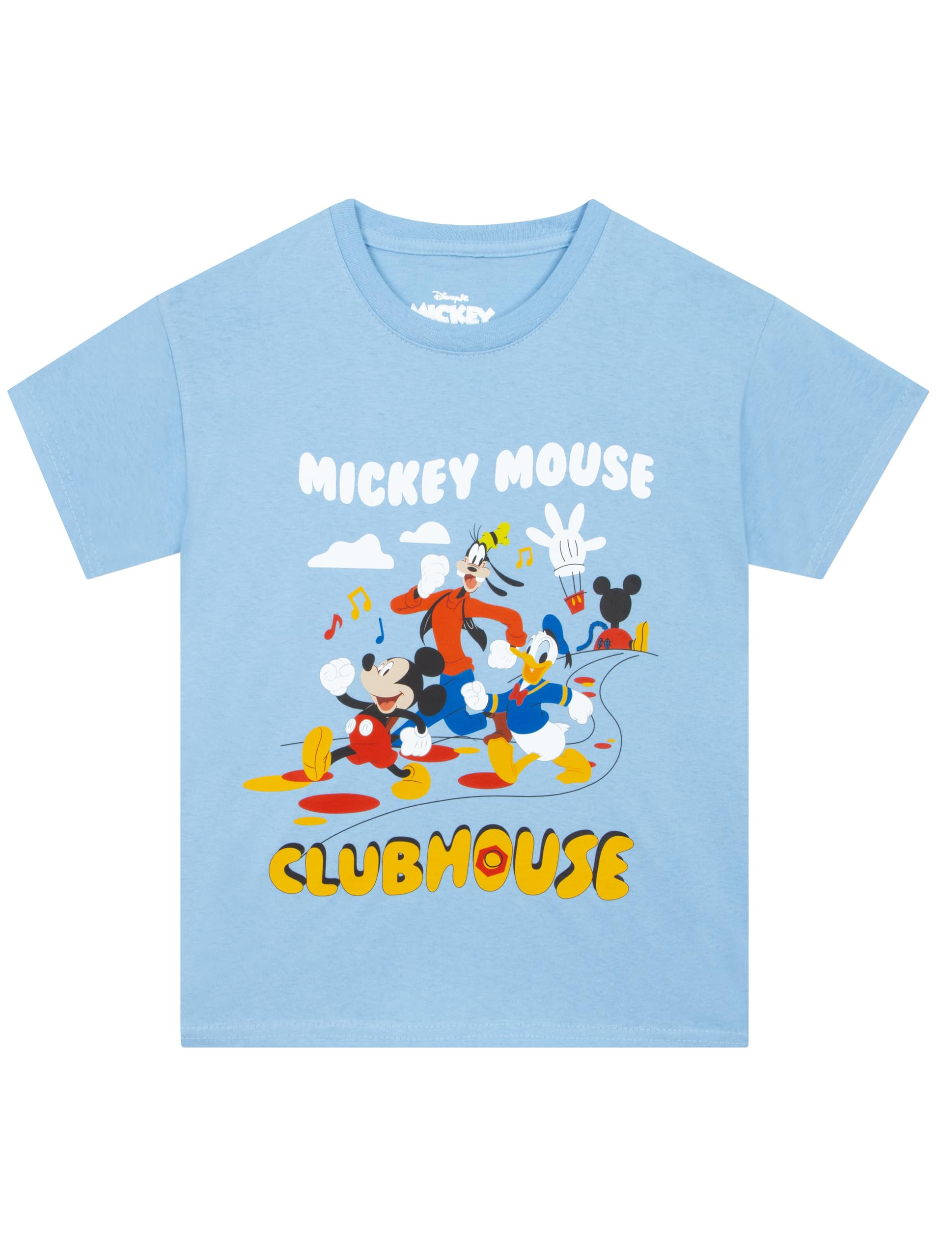 Disney Tshirt Short Sleeve, Mickey Mouse Clubhouse Boys T Shirts, Donald Duck and Goofy Boys Clothes, Blue 5-6 Years
