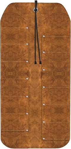 Miniatura 1 de UJ Ramelson - Portarrollos de herramientas, duradero y enrollable para colgar en cinceles, martillos, gubias y más (12 bolsillos, cuero)