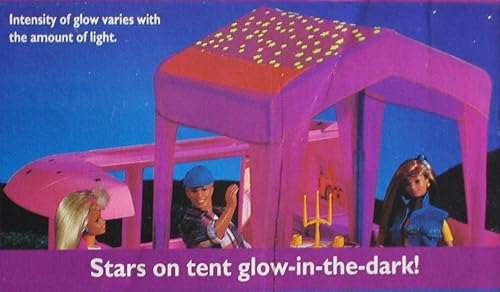 Miniatura 7 de Barbie Starlight Motor Casa Rosa Vehículo Autocaravana Van con tienda de campaña &amp; Trail Rider "Jeep (1993)