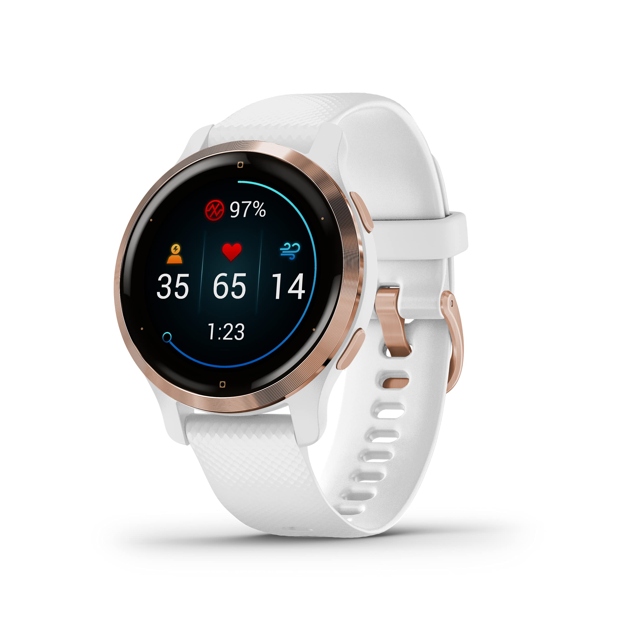Garmin Venu 2S – schlanke GPS-Fitness-Smartwatch mit ultrascharfem  