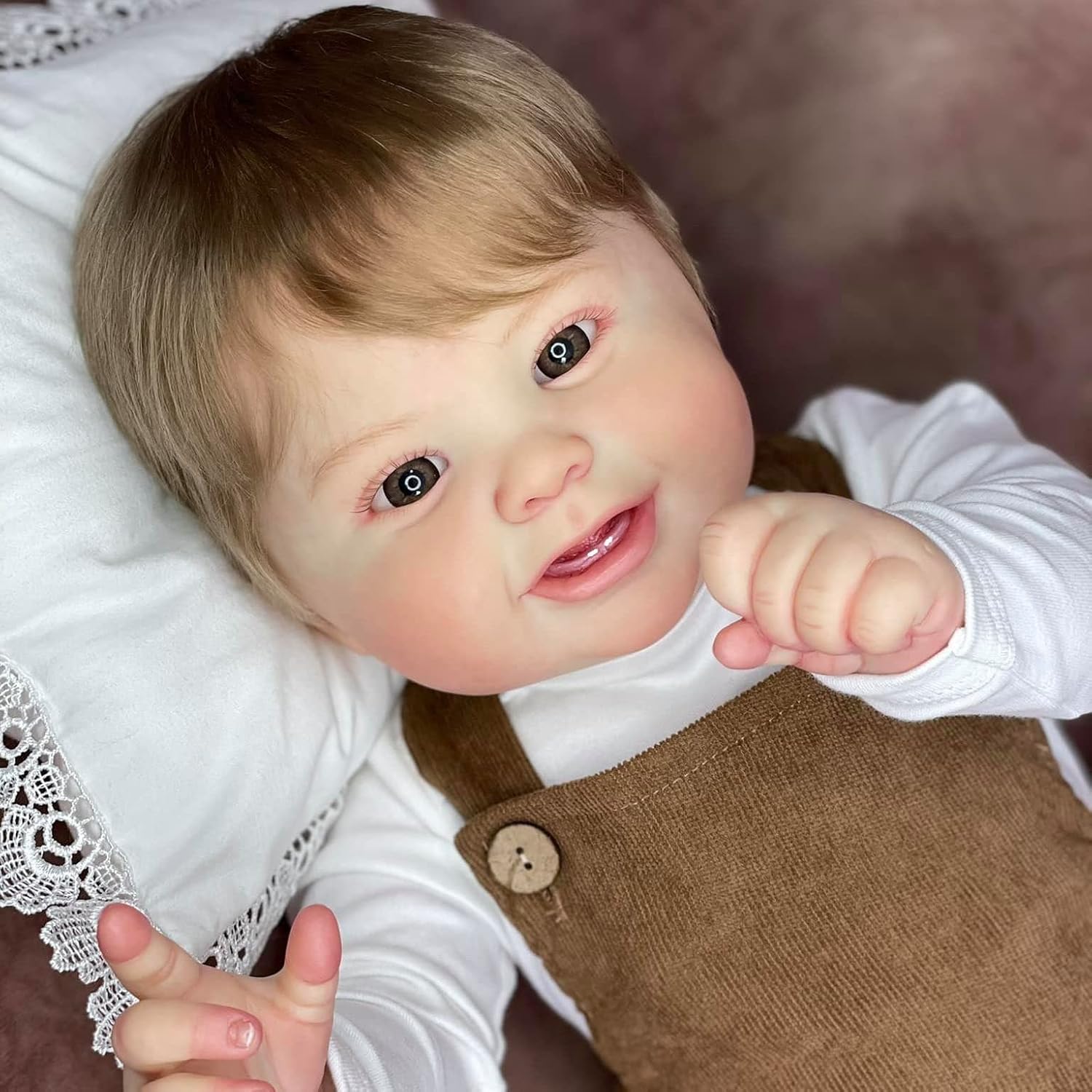 iCradle Lovely Lifelike Reborn Baby Doll 24inch 61cm Adorable Silicone Toddler Baby Doll Realistic Newborn Doll Toy for Ages 3+