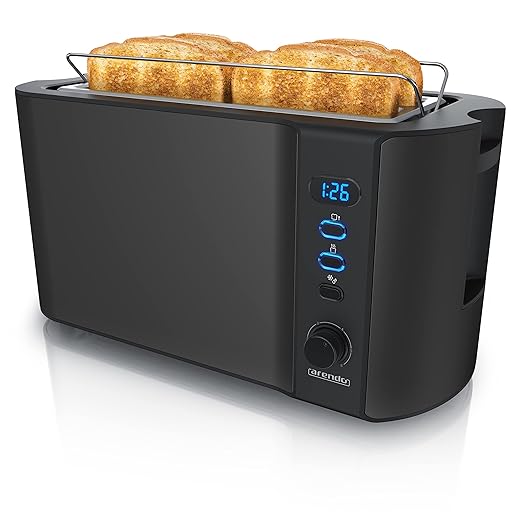 1500 W krachtige toaster met twee slots voor 4 sneden tegelijk, ideaal voor gezinnen