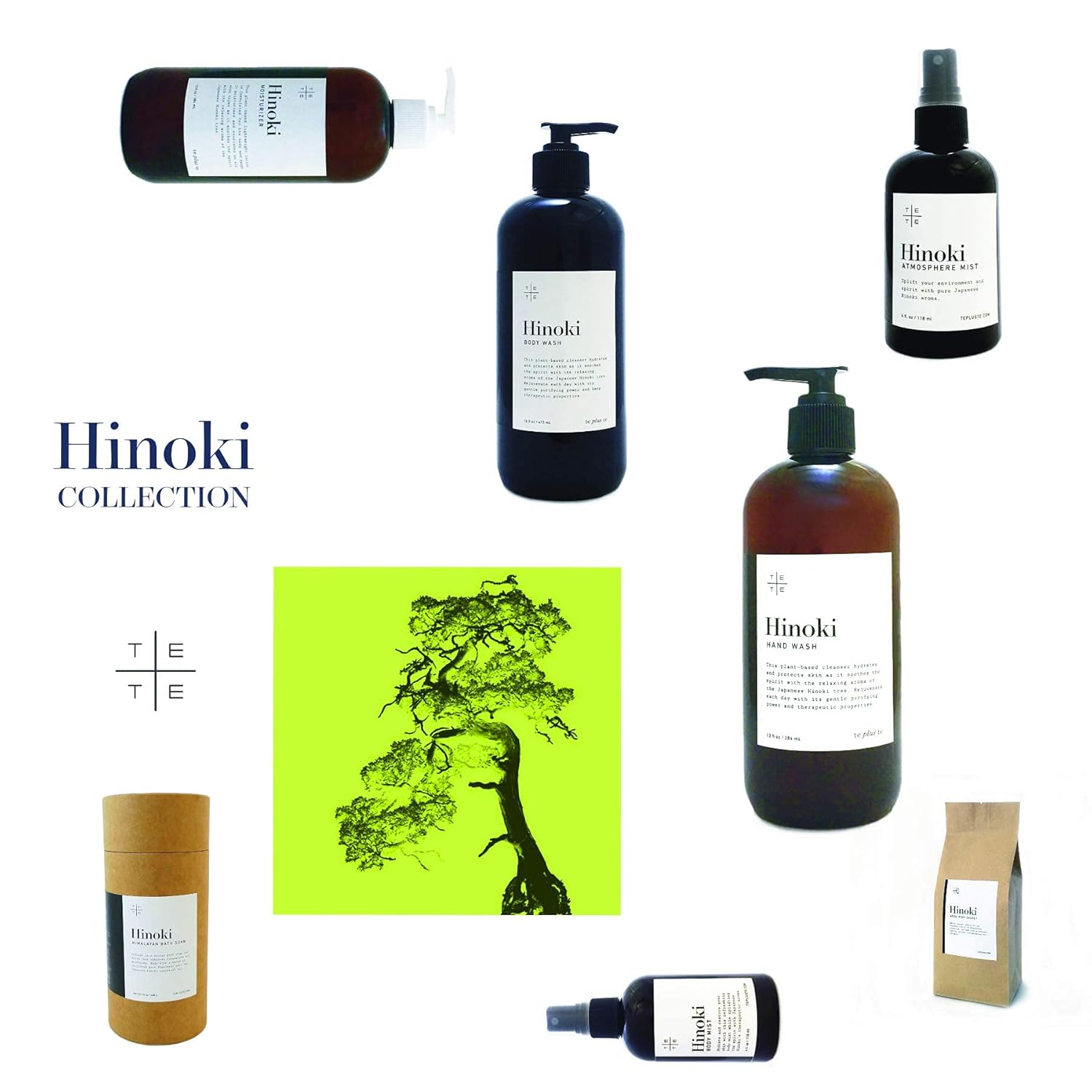 TE + TE Hinoki Moisturizer Infused with Pure Japanese Hinoki Essential Oil | Travel Size 2 fl. Oz | Soothing Lotion | Plant-based