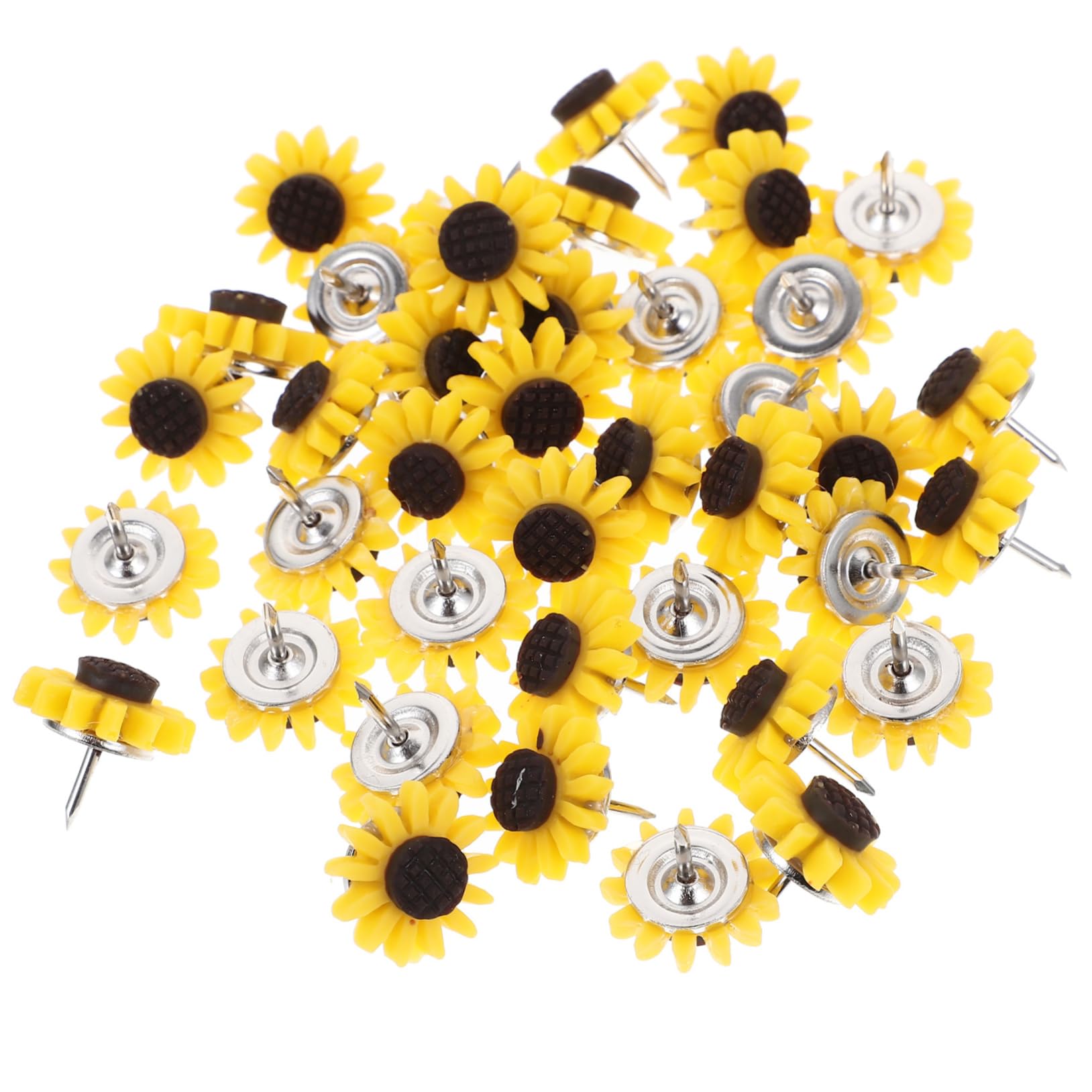 Cabilock 5 Series Chinchetas Decorativas De Girasol Oficina Clavos De Coloridos Tableros De Anuncios Y Manualidades 40 Piezas X 5