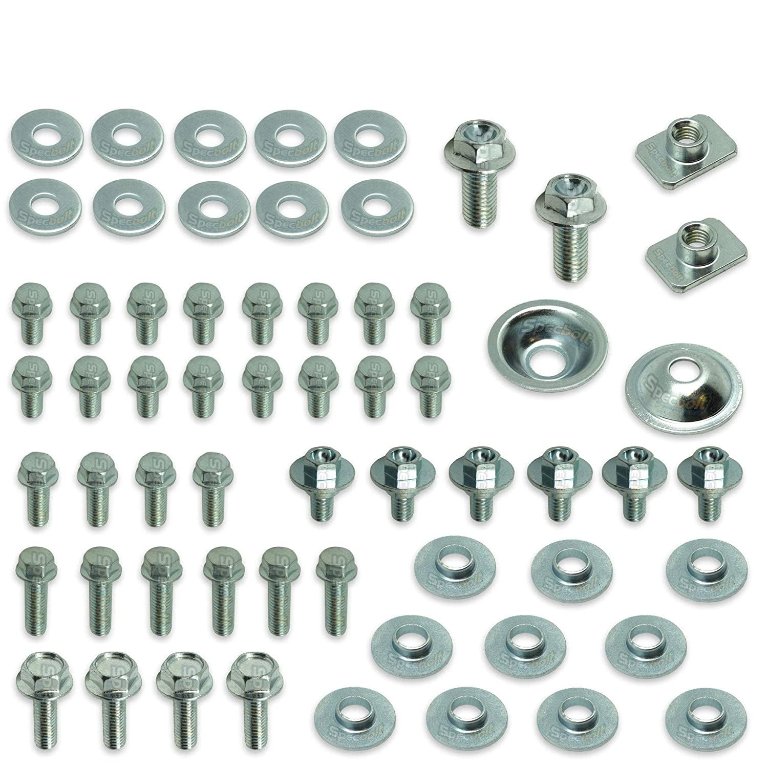 66pc Specbolt Body Bolt KIT compatable with Kawasaki KX & KXF. Plastics Seat Fenders shrouds Number Plates These Fasteners fit KX60 KX80 KX85 KX100 KX125 KX250 KX500 KX250F KX450F KXF250 & KXF450