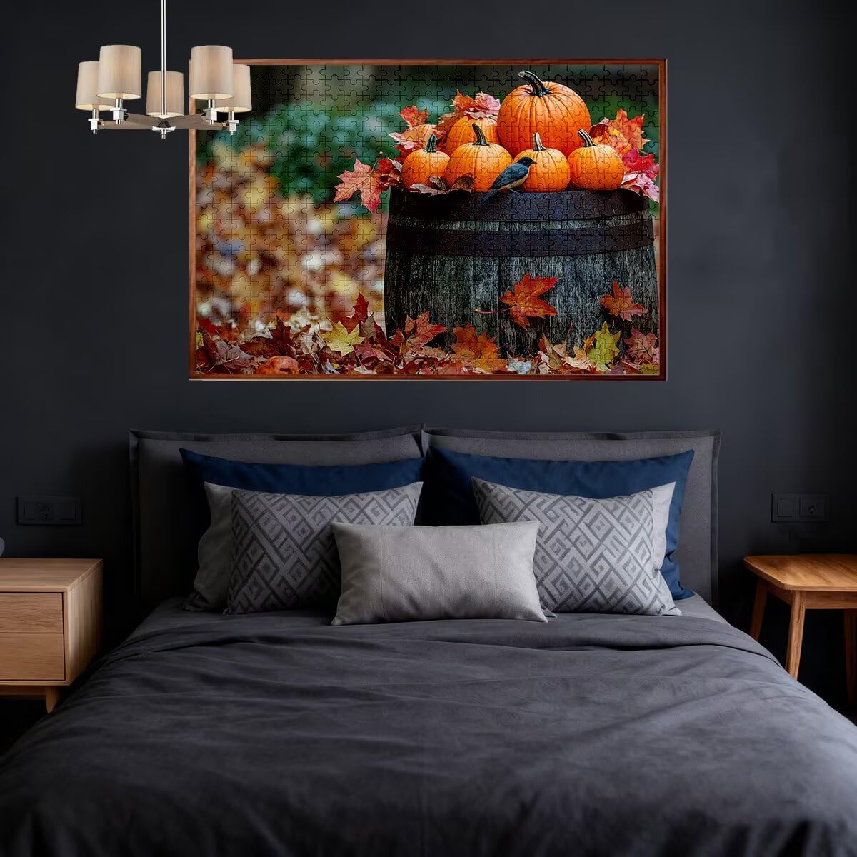 Puzzle 1500 elementów Dorośli Jesień Zestaw puzzli z dyni dla dorosłych 87 x 57 cm Kolorowe klasyczne Wyzwanie edukacyjne Superior Zabawki dla Mężczyzn Wyzwanie Zabawki Rodzinny Prezent Dekoracja
