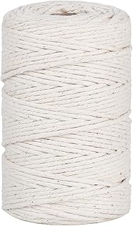 Tenn Well Cotton Butchers Twine, 328 Feet 2mm 16Ply Food Safe Kitchen Twine Cooking String for Roasting, Tying Meat, Trussing Turkeys, Baking, Making Sausage and More