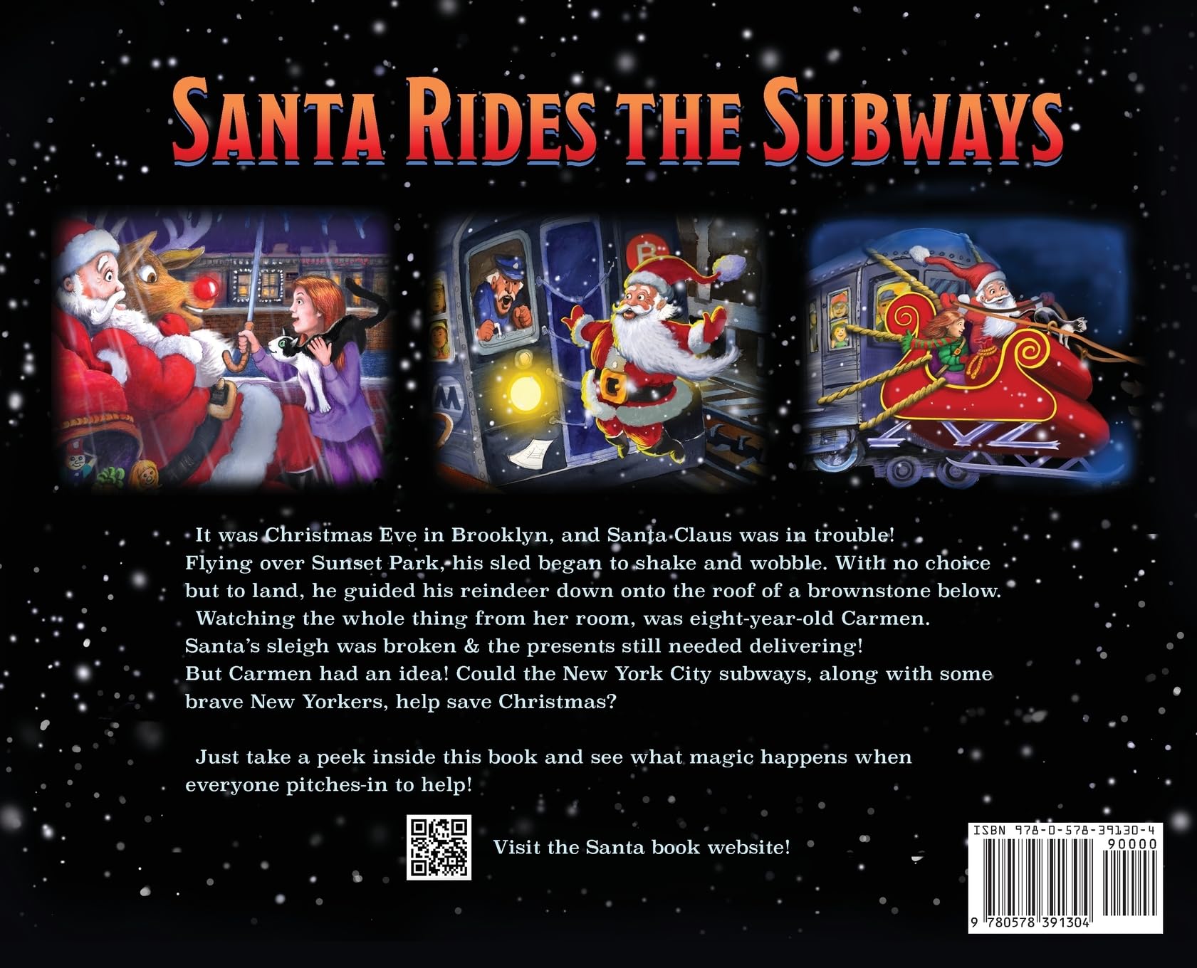 Santa Rides the Subways