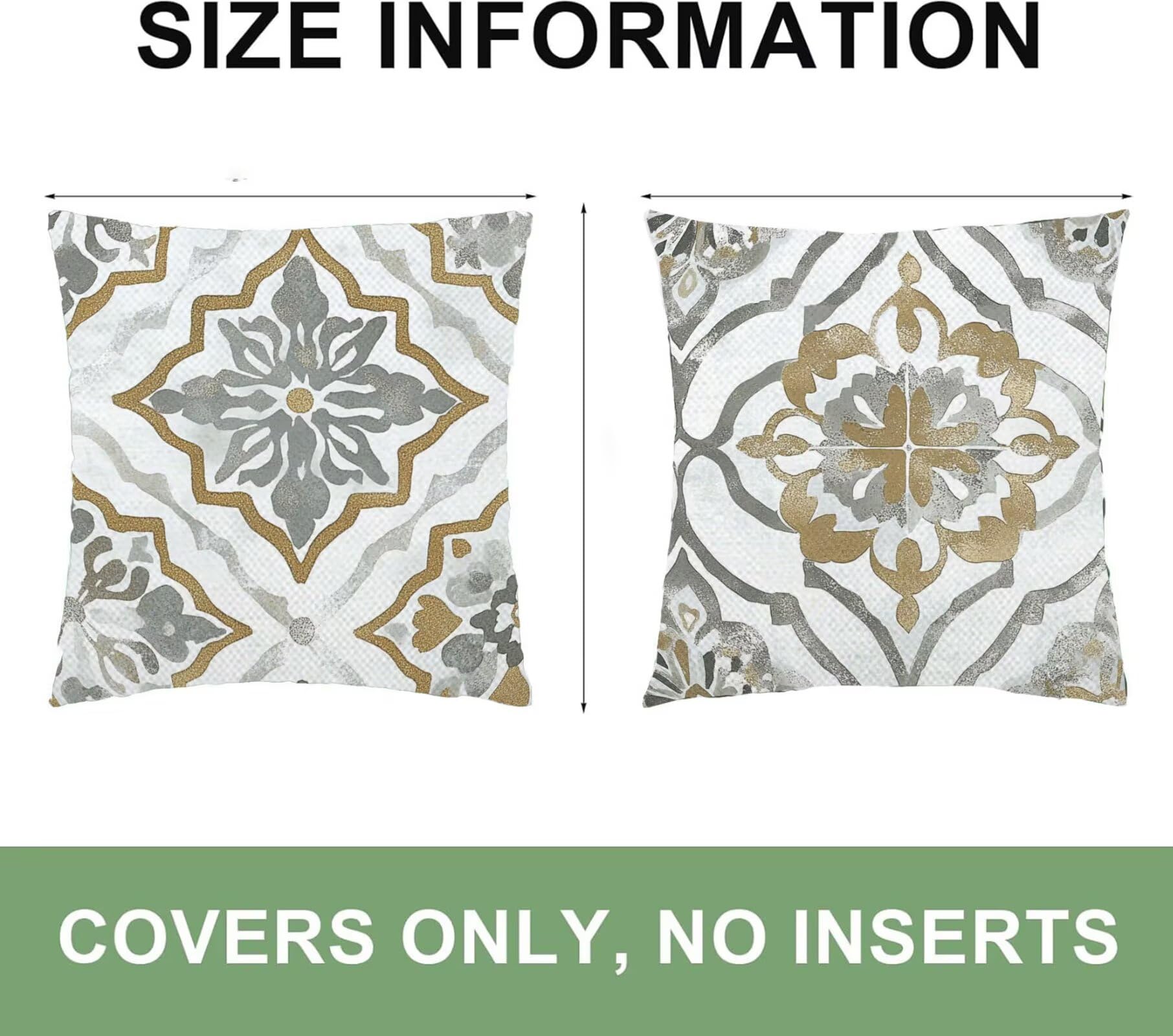 Cuscini Per Divano 50x50cm Set di 4 Cuscini da Esterno Divano Boemo Cuscino Esterno Decorativo in Piazza Estate Lino Impermeabile Cuscino Outdoor Pillowcase, Decorazione Del Giardino Modello R-1