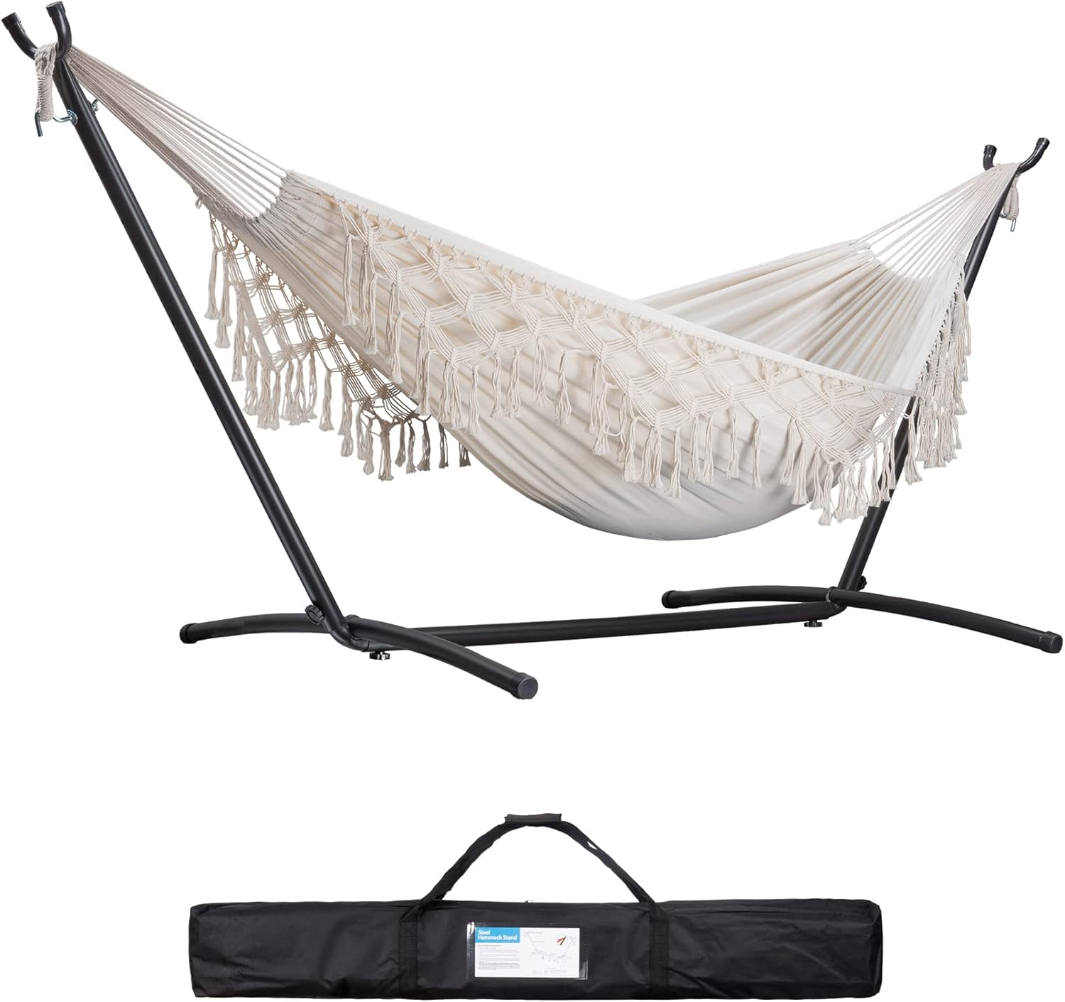 Oriolus Double Hammock with Stand Included Portable Heavy