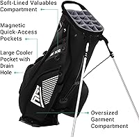 Vista 8 de ASK ECHO Golf ST-14 Bolsa híbrida con divisores de longitud completa de 14 vías y clip de putter rápido