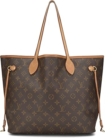 Pre-loved Monogram Canvas Neverfull Tote MM NM, Brown
