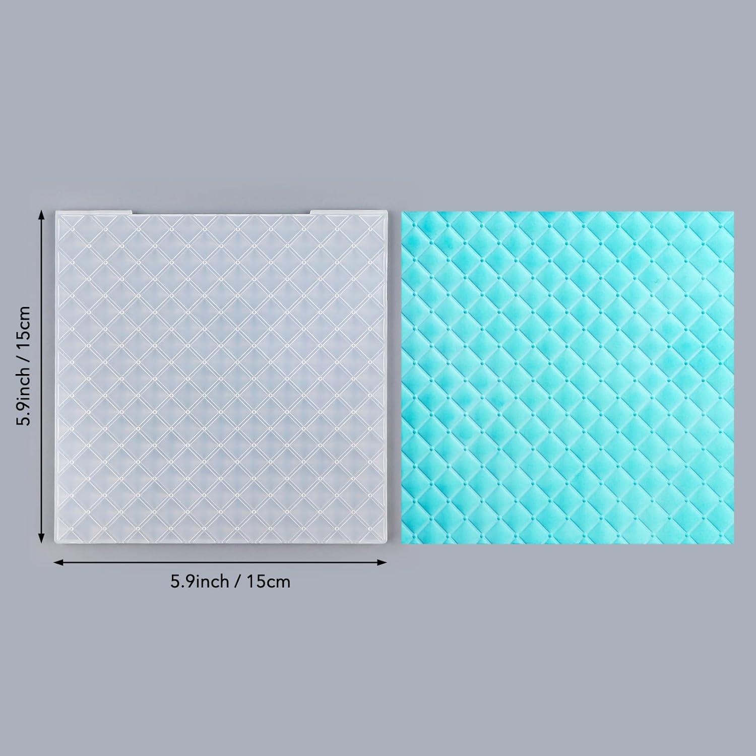 Briartw Diamond Weave 3D Embossing Folder Create Textured Backgrounds for Card Making and Scrapbooking and Other Paper Craft Album Stamps DIY Decoration,Clear Plastic Texture Fades Template
