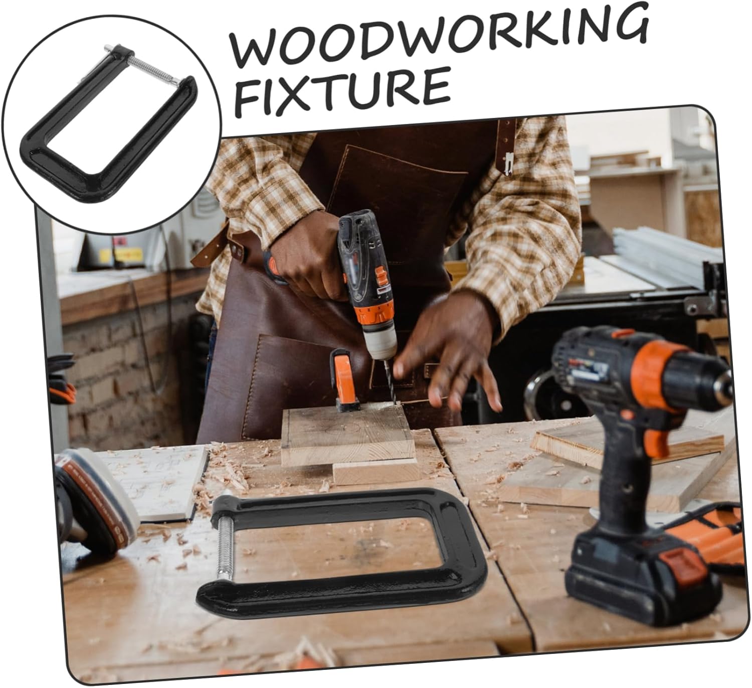 Sturdy Steel Table Mount Clamp 3 Inch c Clamp Desk Mounting for Woodworking