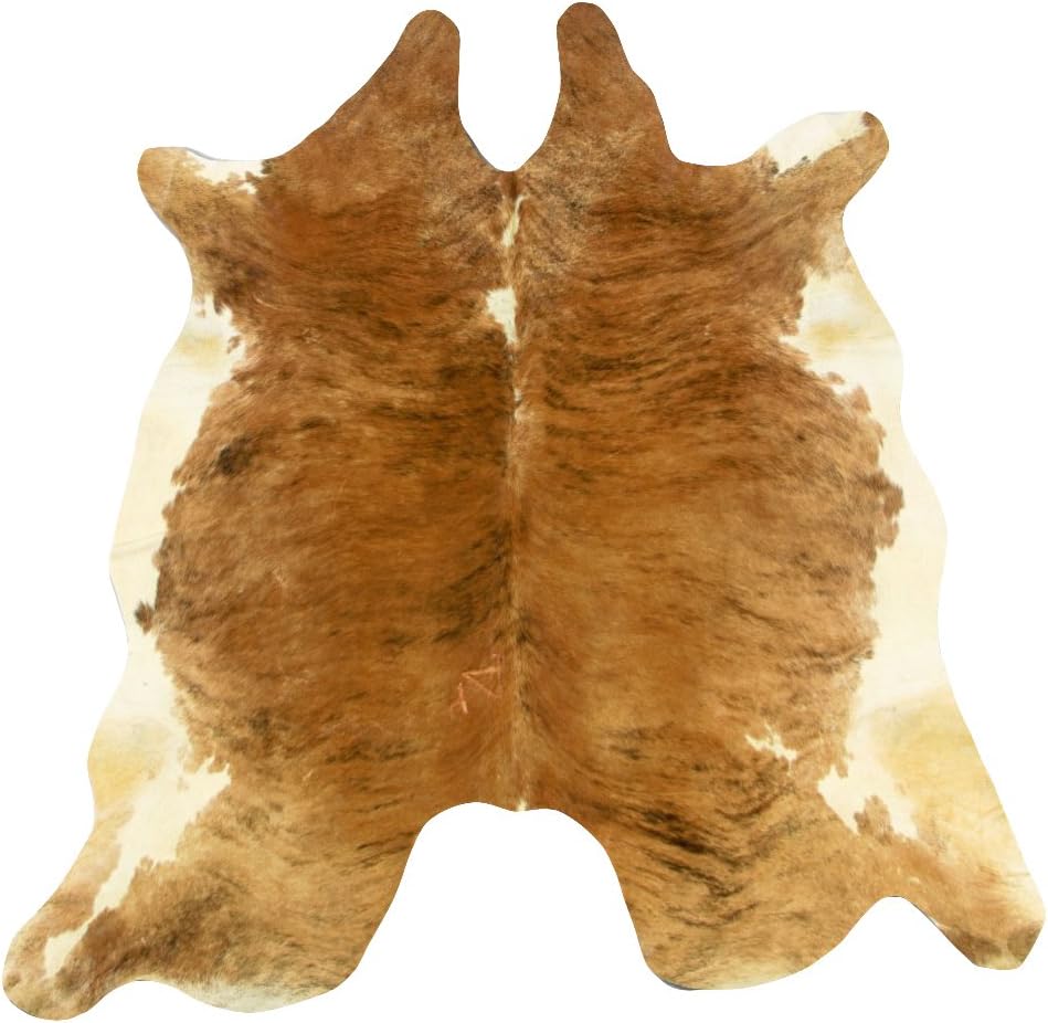 Amazon.com: Linon Home Décor Cowhide Stencil Full Skin Rug, Beige, 5' 5 ...
