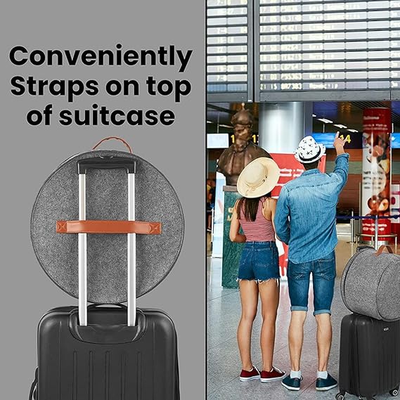 Hat Box,Hat Storage Box,Stackable Round Brim Hats Organizer Bag Container for Closet,Travel Hat Boxes for Women,Collapsible Cowboy Hat Organizer,Stuffed Animal Toy Storage,FoldableTravel Cap Boxes Gr