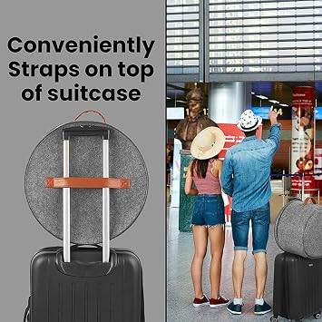 Hat Box,Hat Storage Box,Stackable Round Brim Hats Organizer Bag Container for Closet,Travel Hat Boxes for Women,Collapsible Cowboy Hat Organizer,Stuffed Animal Toy Storage,FoldableTravel Cap Boxes Gr