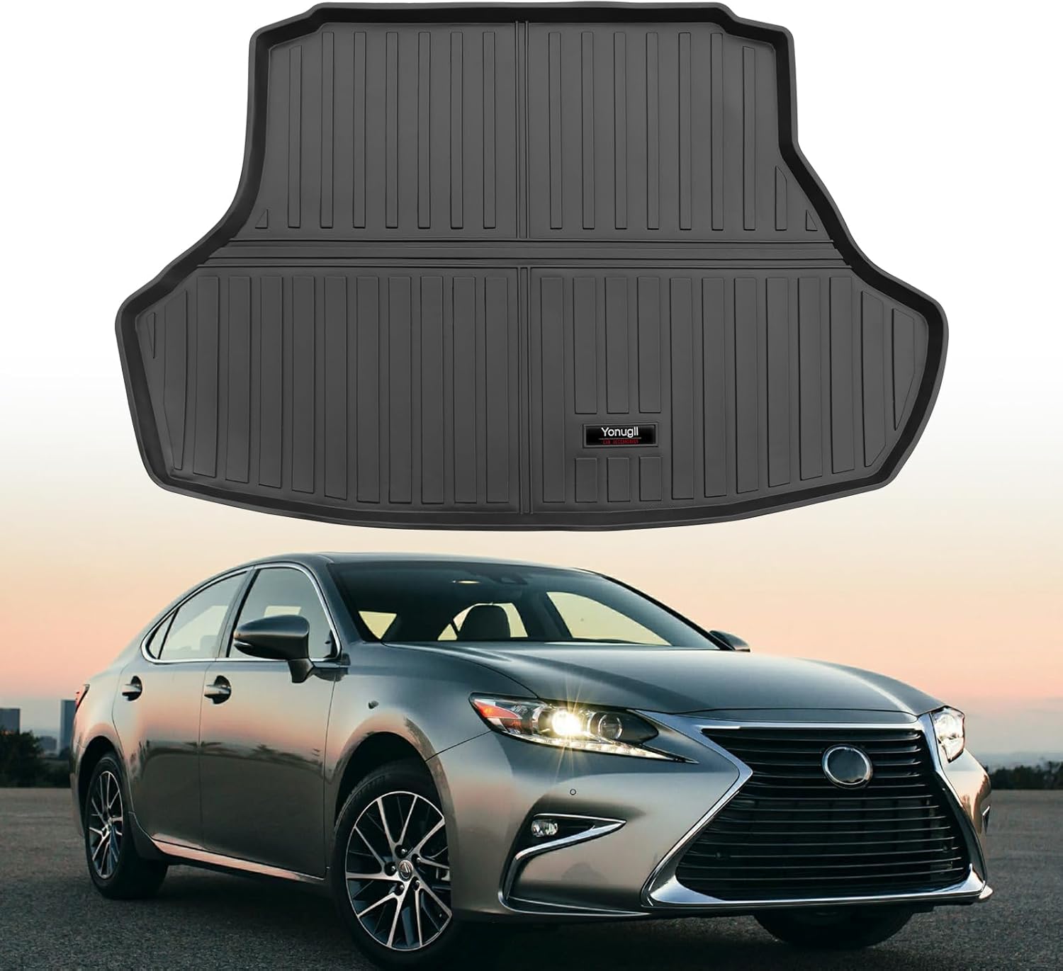 Custom for 2013-2018 Lexus ES 350 ES 300H Cargo Mats Trunk Liner All Weather TPE Protection Mat Accessories (for 2013-2018 Lexus ES)