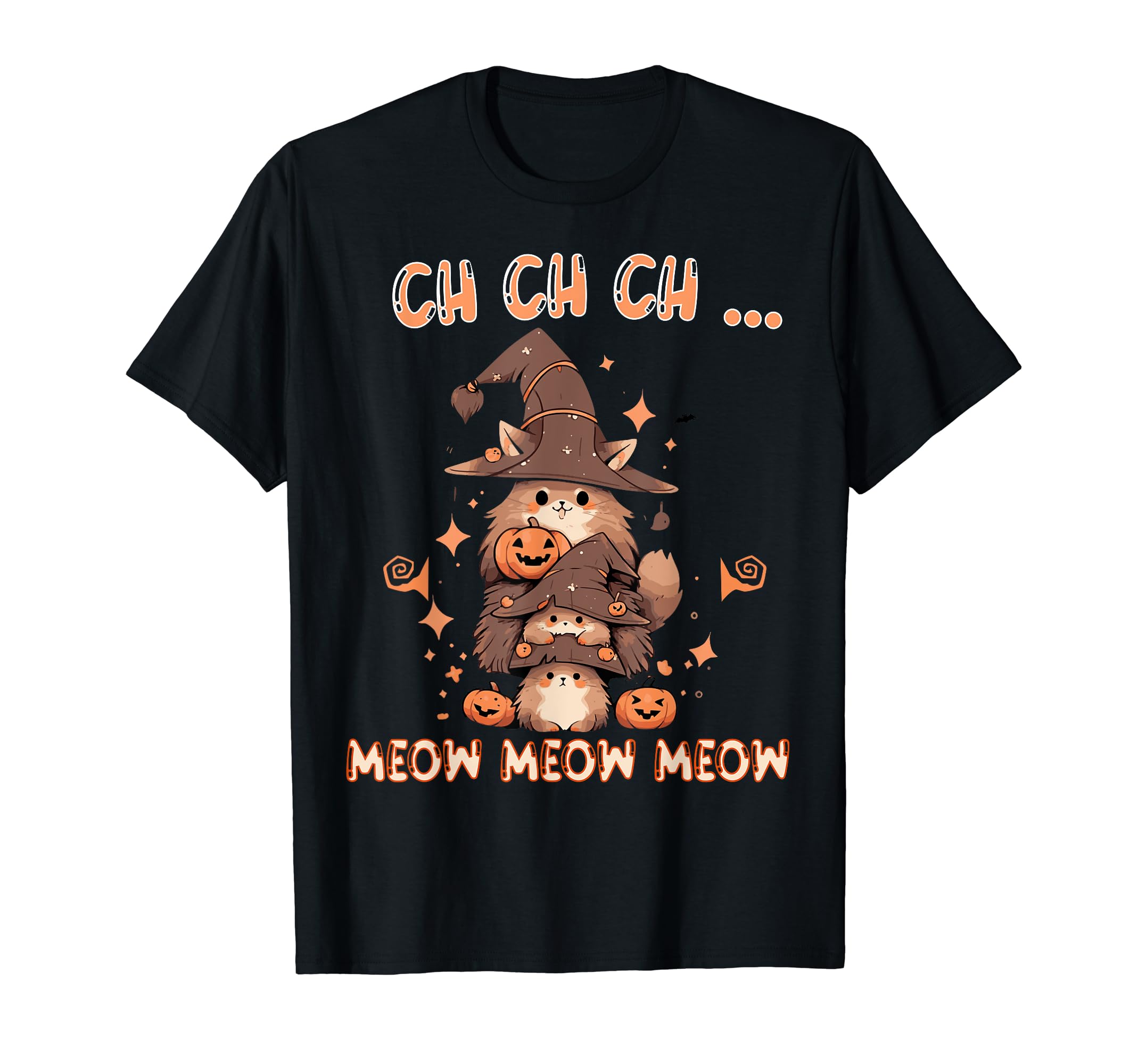 Ch Ch Ch Meow Meow Meow Kawaii Cat Halloween Costume T-Shirt