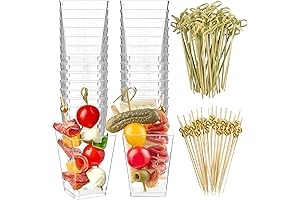 Zezzxu Veggie Cups and Cocktail Picks for Easy Entertaining