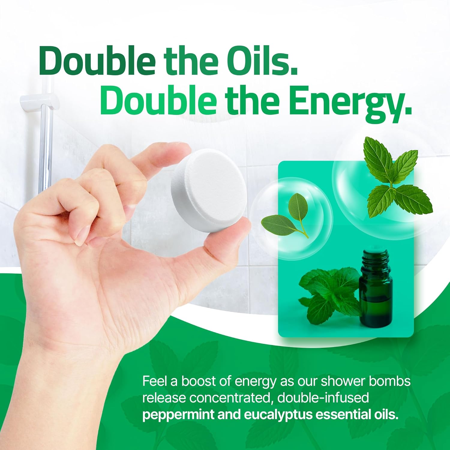 Shower Steamer with Eucalyptus Shower Bombs | 15 Extra Thick Tablets | Menthol Shower Steamers Aromatherapy | Self-Care and Body Restore Shower Steamer | Relaxing Vapor Shower Tablets by Perfa - Image 3