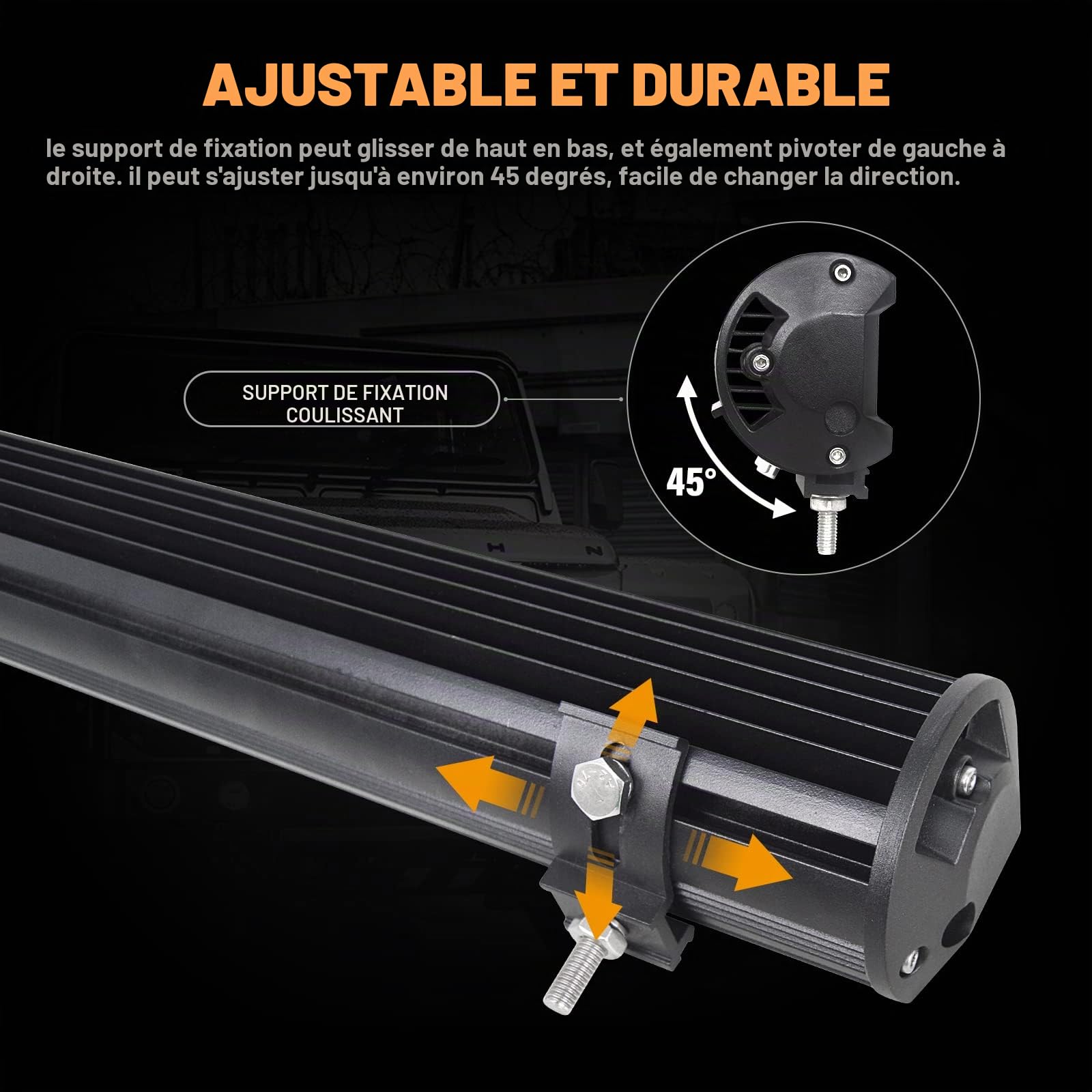 SKYWORLD 23 pouces 59cm 324W Barre Led 4x4 avec 12V Faisceau de Câblage Kit