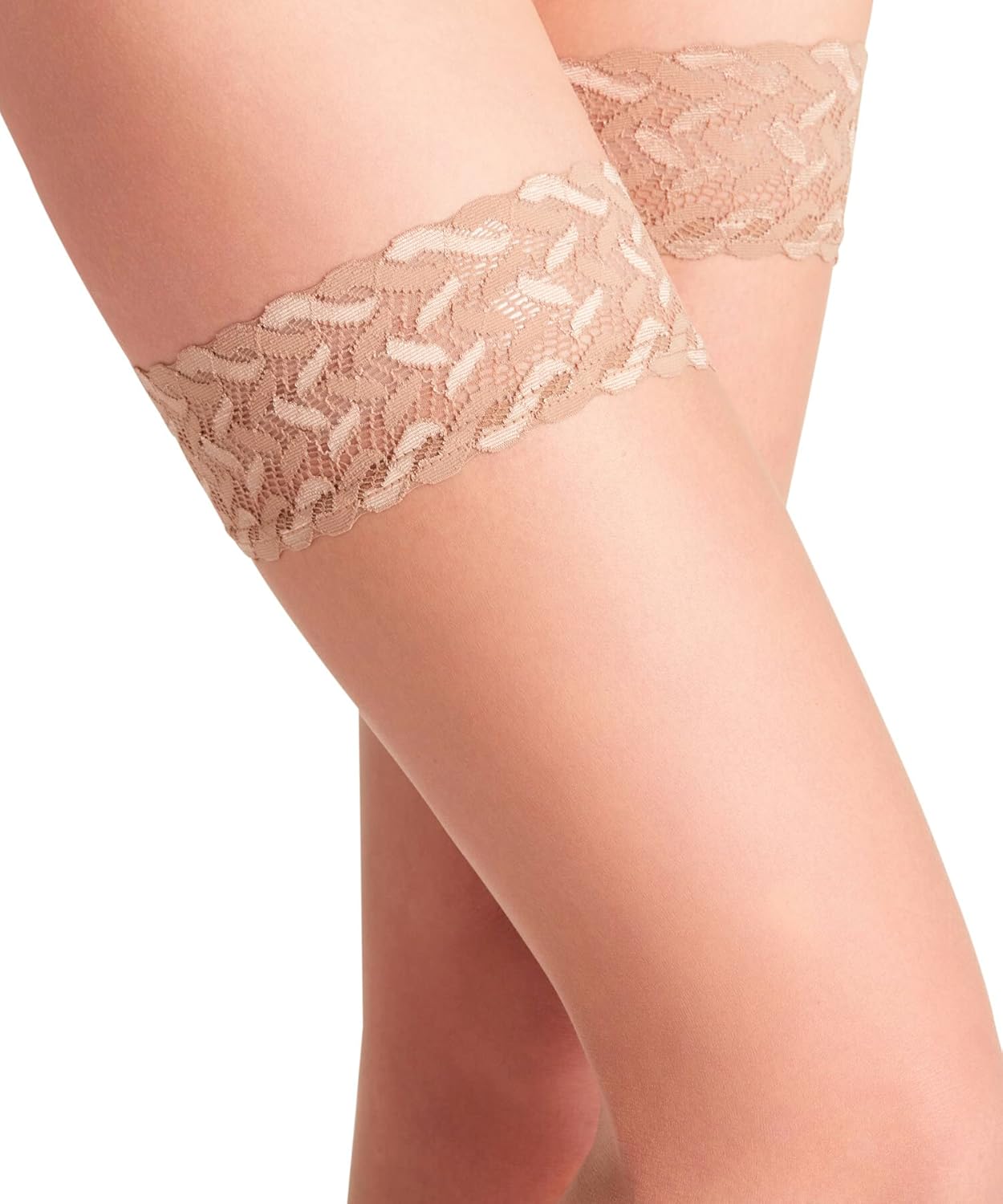 FALKE Women's Shelina 12 Denier Thigh Highs, Modern Lace Trim with Non Slip Grips, Ultra-Sheer Transparent, Nylon - Image 5