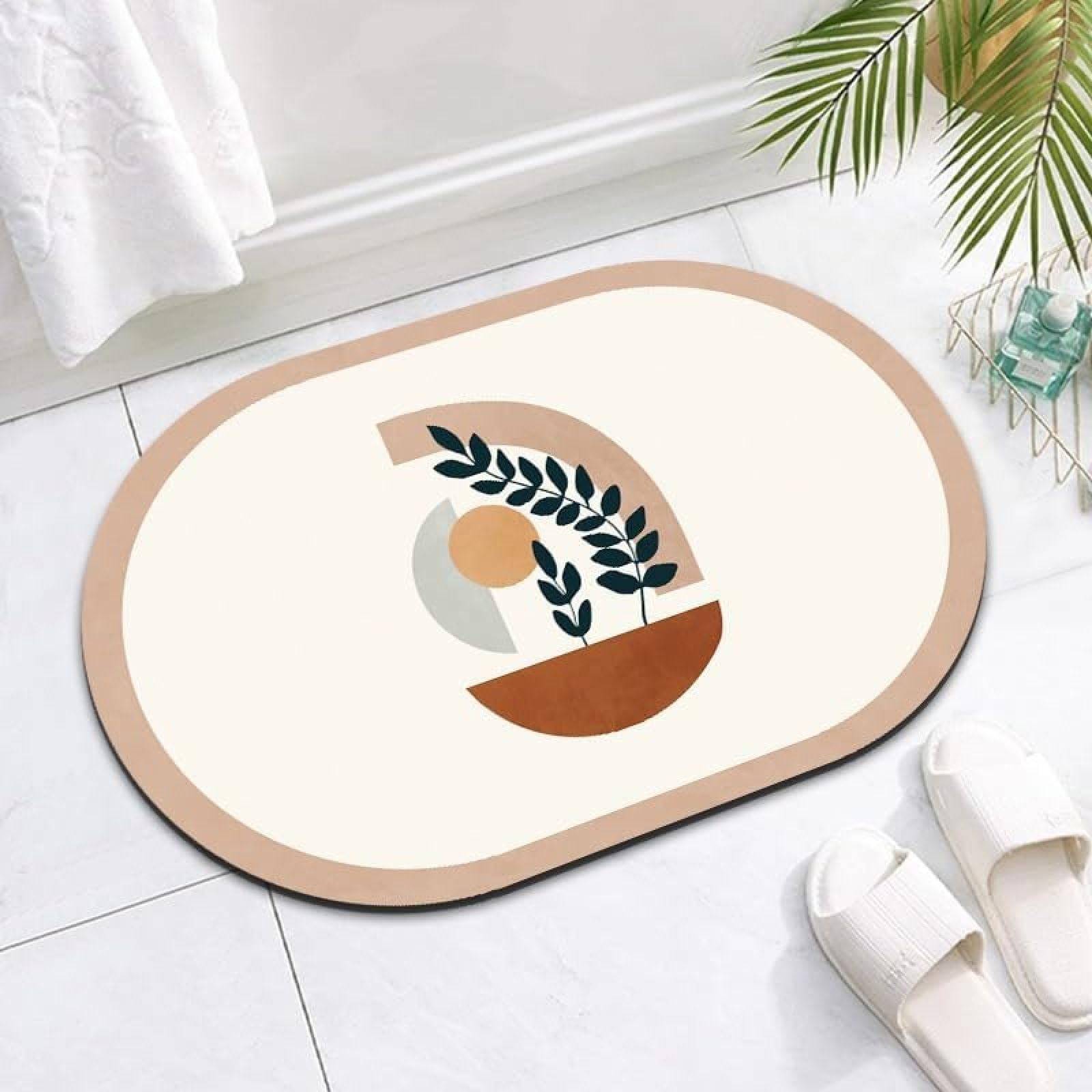 Tapis de bain diatomite anti-moule pour éliminer l'humidité et les glissades en sortie de douche