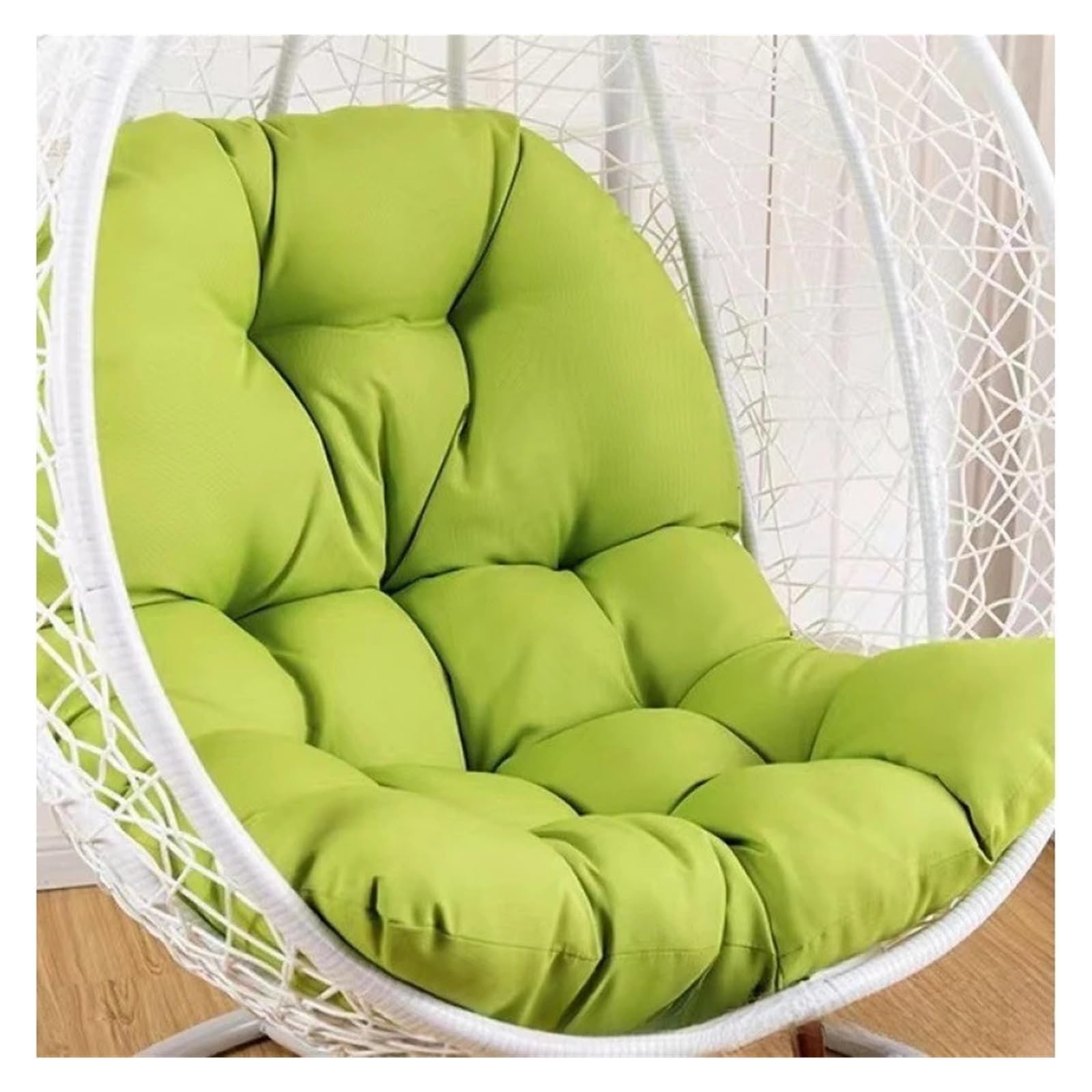 GHHZML Egg Chair Cushion Outdoor Swing Egg Chair Cushion Hanging Basket Seat Indoor Rocking Pad(Green1)
