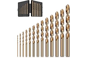 13Pcs M35 High Speed Steel Cobalt Jobber Length Drill Bit Set