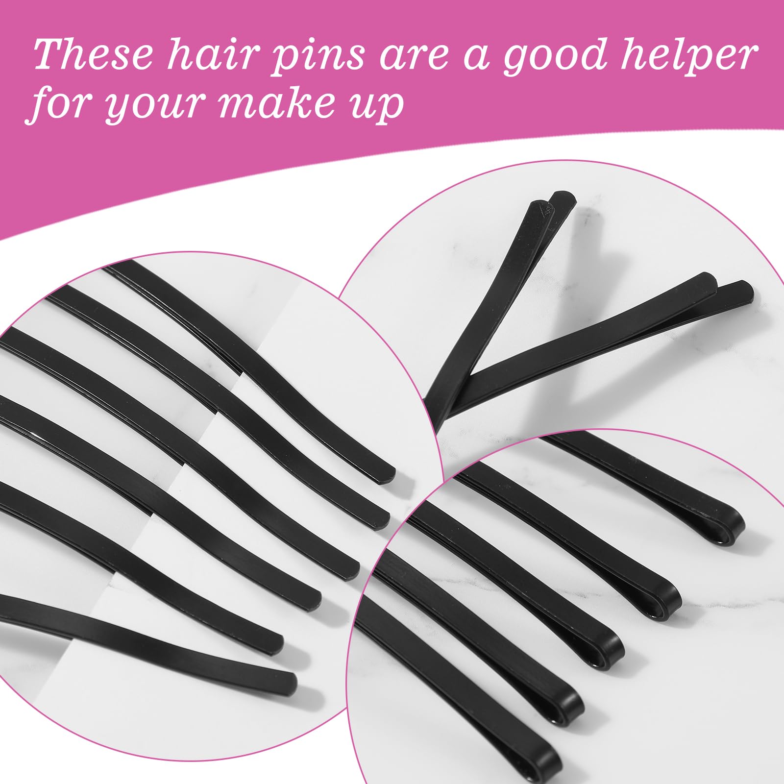 Tyqour 30pcs Black Jumbo Bobby Pins 3.35 Inch Long Bobby Pins for Thick Updo Metal Hair Pins Clips Hairpins Hair Accessories for Women - Image 4