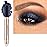 Blue Black Eyeshadow stick and Sponge Makeup Brush, Smooth Cream Shimmer Shadow Pencil Long Lasting Waterproof Eye Shadow Highlighter Stick Makeup , Hypoallergenic Eyeshadow, Highlighter Eye Liner