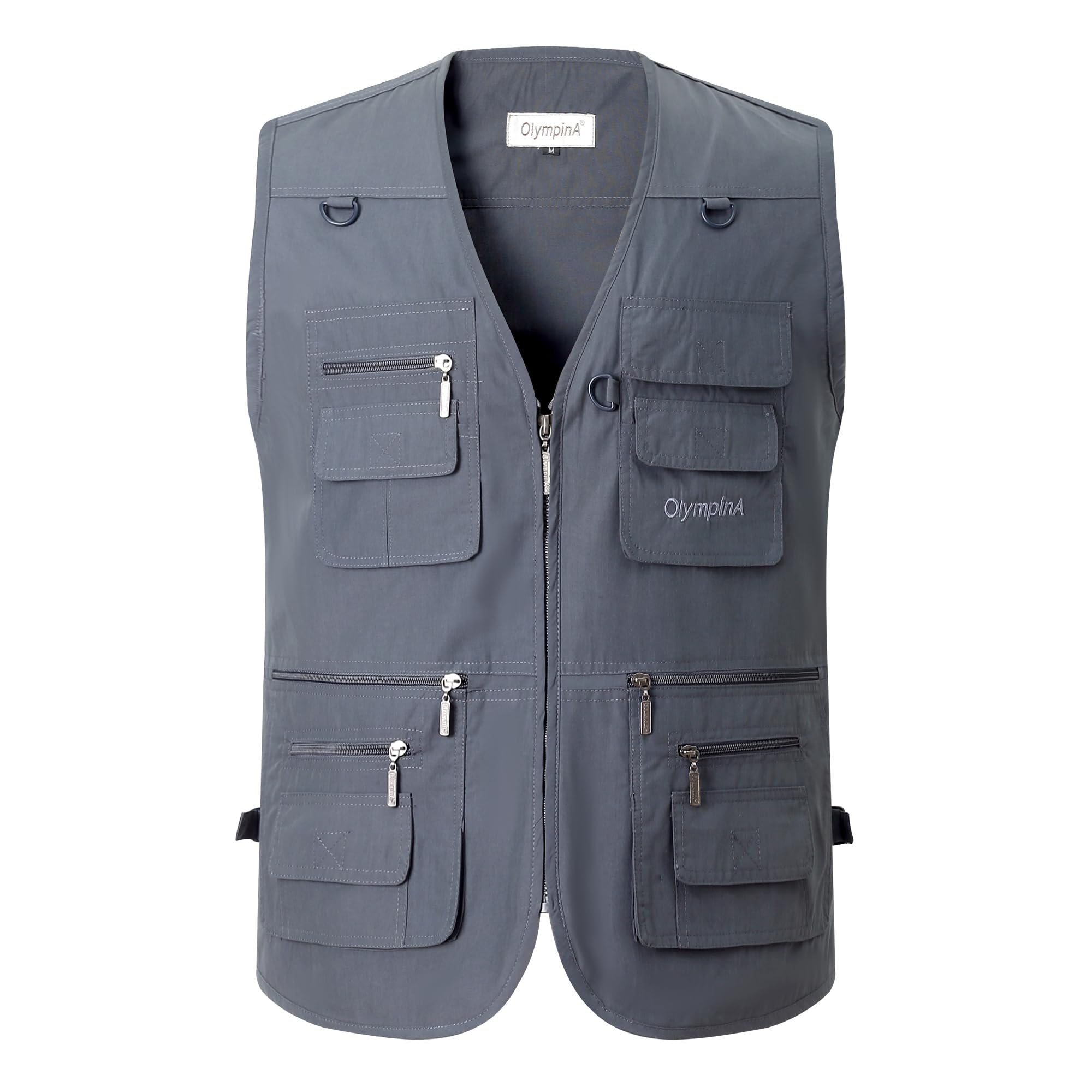 Luckyone Gilet estivo da uomo per cani con molte tasche, gilet multifunzione per caccia, pesca, campeggio, senza maniche, per fotografia, escursionismo