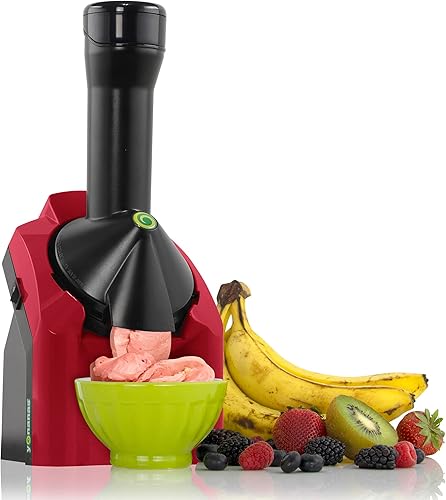 Miniatura 7 de Yonanas - Máquina 902CR clásica para servir postres a base de frutas congeladas veganas, sin lácteos, suaves y saludables, sin BPA, incluye 36