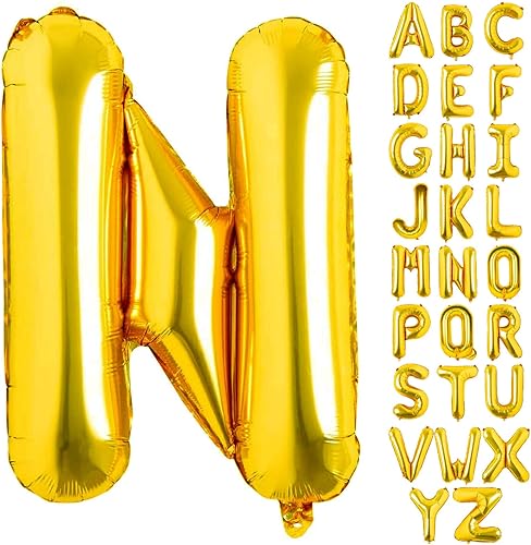 Miniatura 8 de Lovoir Globos grandes de 40 pulgadas con letras Y doradas de gran tamaño, globo de helio de aluminio de Mylar para fiestas de cumpleaños, decoración