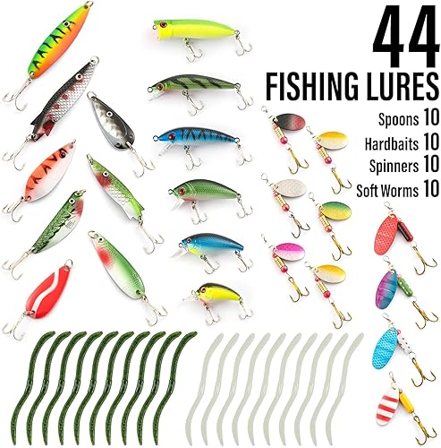 Miniatura 2 de Dr.Fish Combos de caña de pescar y carrete de 125 piezas telescópico de caña giratoria Equipo de engranaje para adultos plegable viaje completo