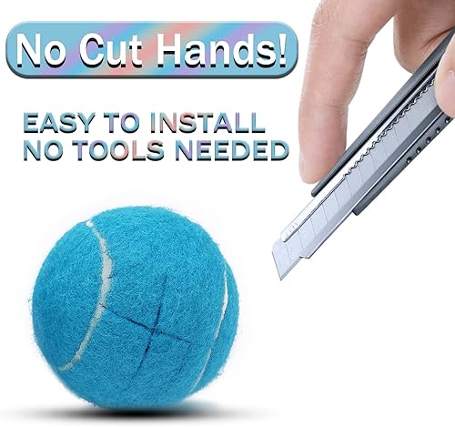 Miniatura 4 de 4 pelotas de tenis precortadas para patas de muebles, protección del suelo, almohadillas de fieltro resistentes y duraderas